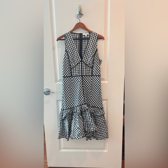 TOME Collective Gingham Ruffle Hem Dress - Picture 3 of 16